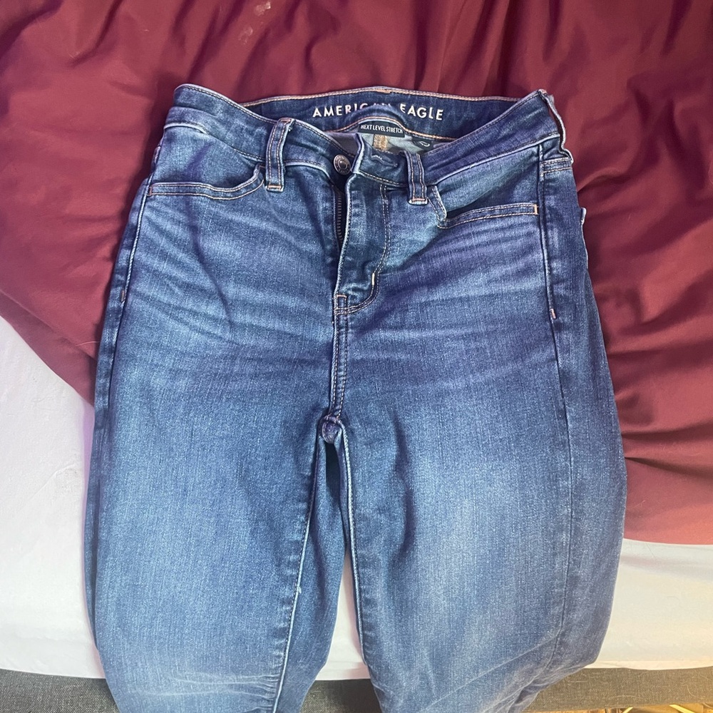 American Eagle Outfitters High Rise Dark Blue Jeans
